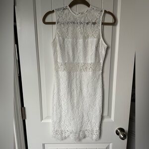 Superdown White Lace Mini Dress